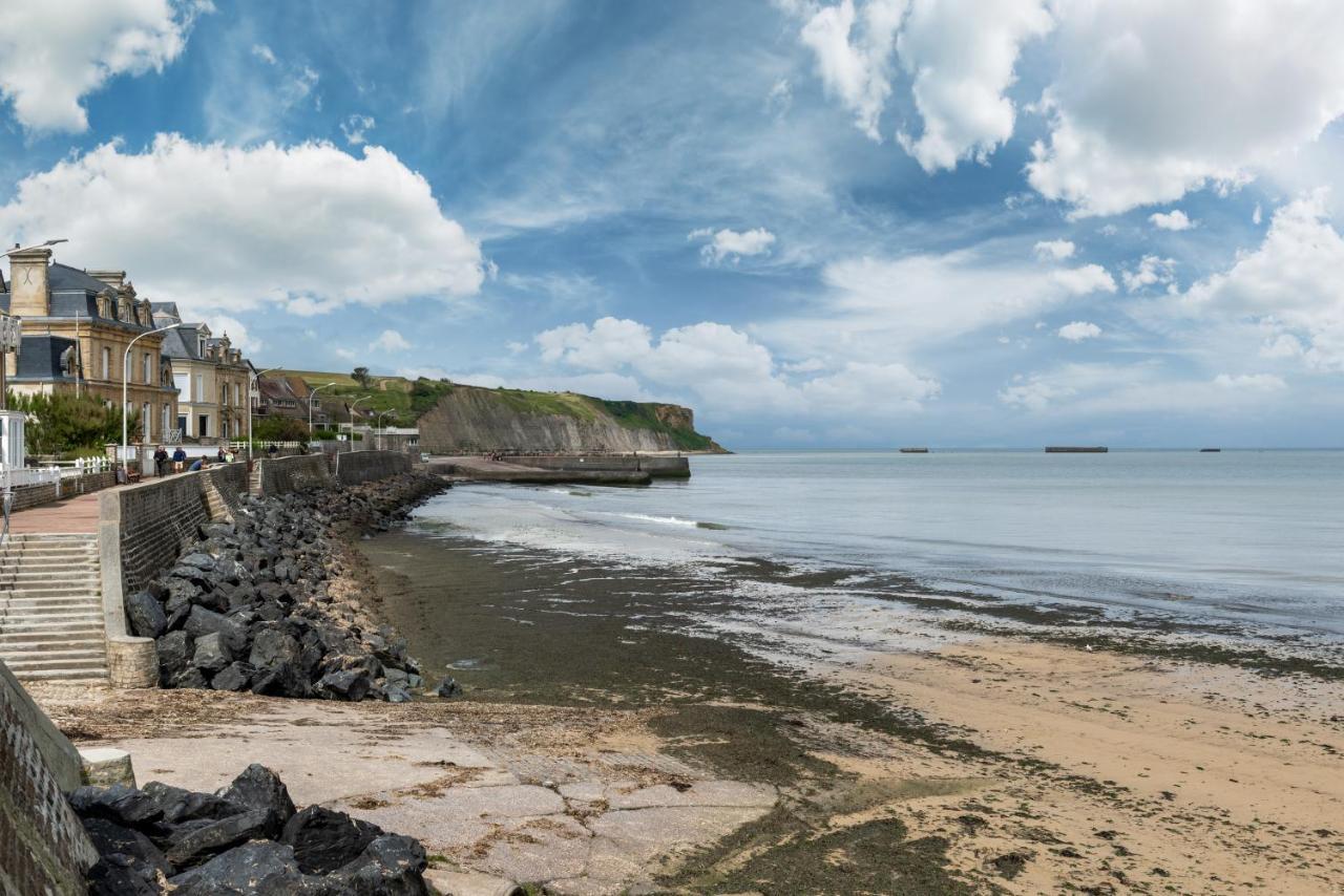 L'Hippocampe - Appt Mezzanine Centre D'Arromanches Ngoại thất bức ảnh